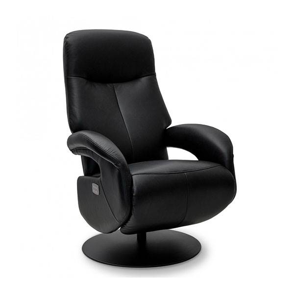 Bull Recliner Stol   Sort Læder
