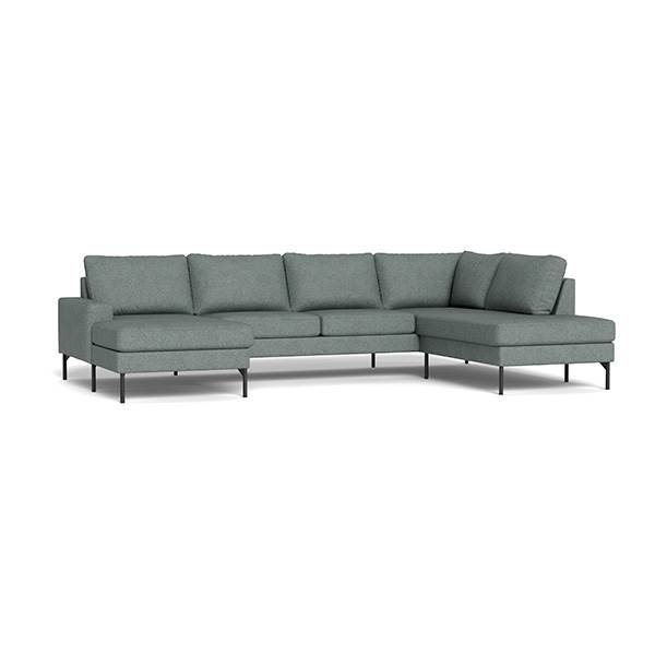 Sindal Sofa Med Chaiselong Og Open-end Mouse Grey