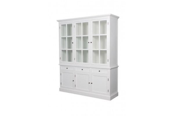 Falster Vitrineskab 195x160x50 Cm Hvid