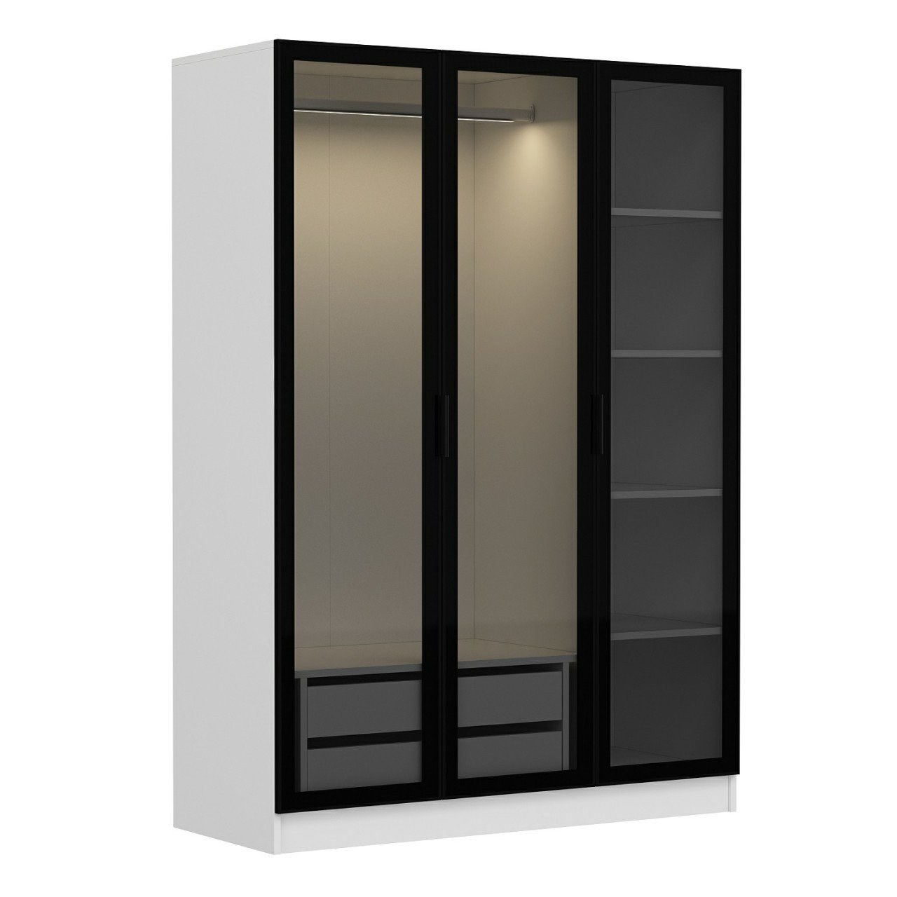 Funzi Living Hvid Sort 2274 Garderobe