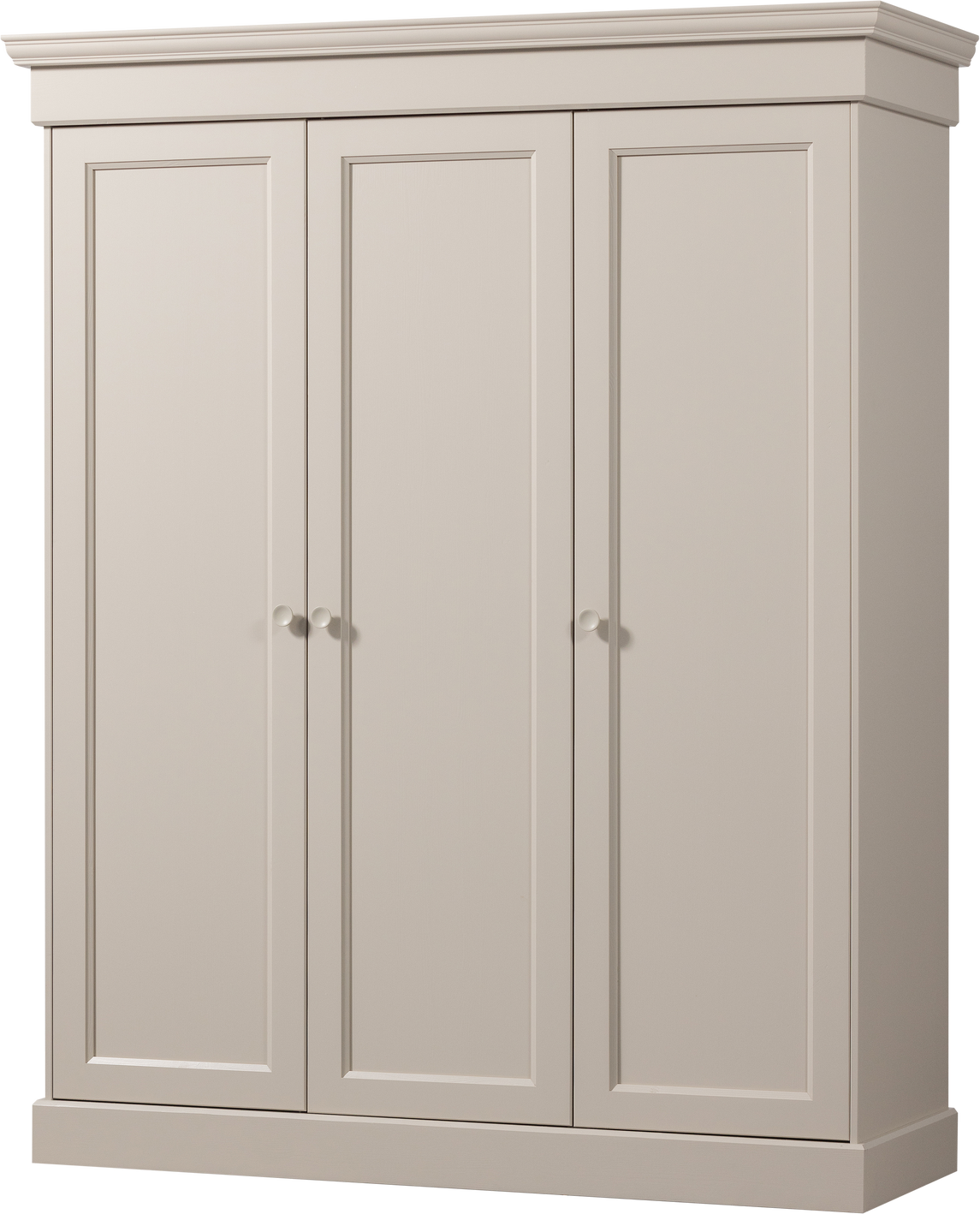 Garderobeskab Woood Collection Fyrretræ Grå H212xb171xd63 Cm Tøjstang   Hylder Fsc