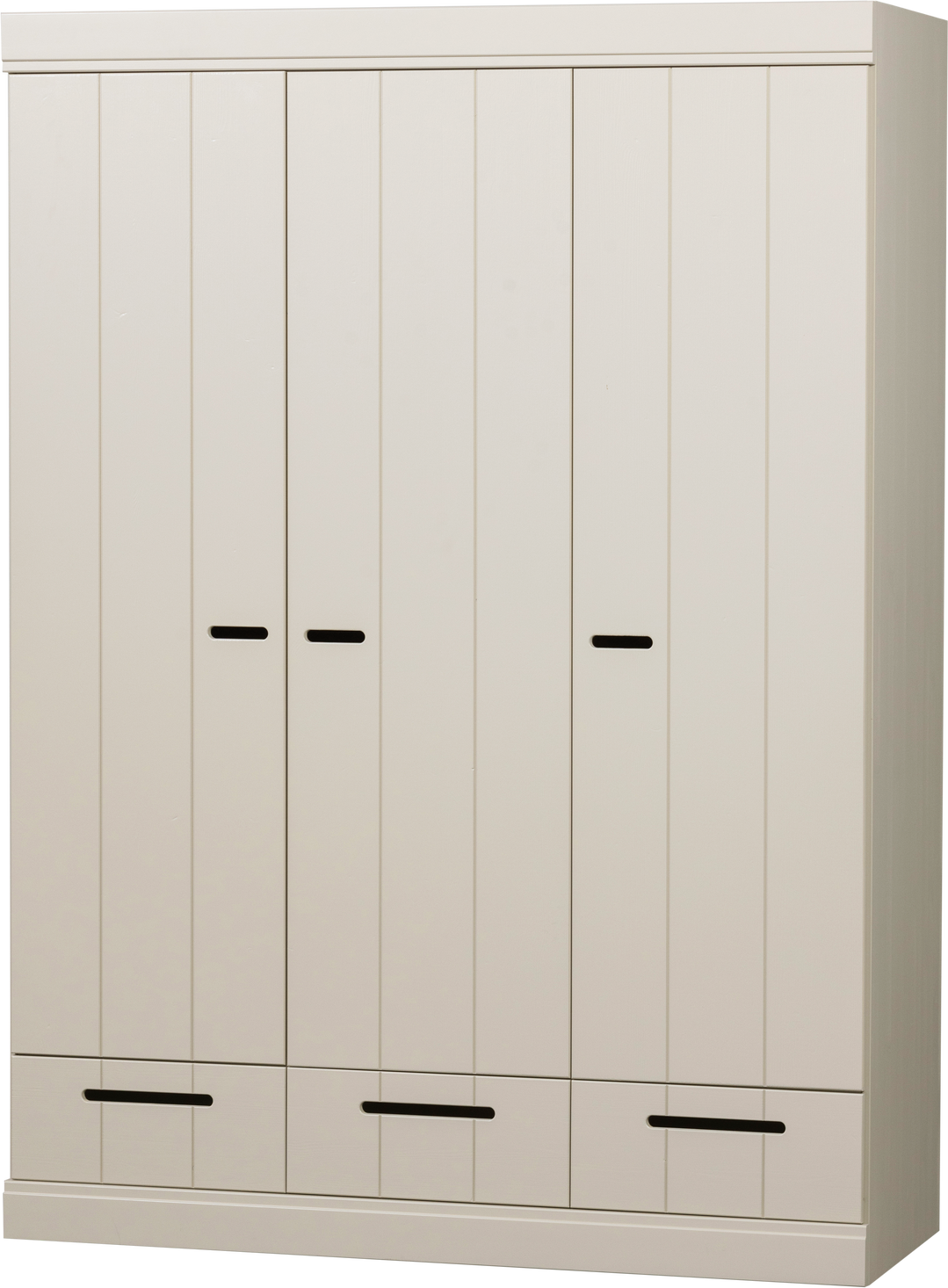 Garderobeskab Woood Connect   Låger   Skuffer Dust Støvet Grå Fyrretræ H195xb140xd53 Cm Fsc