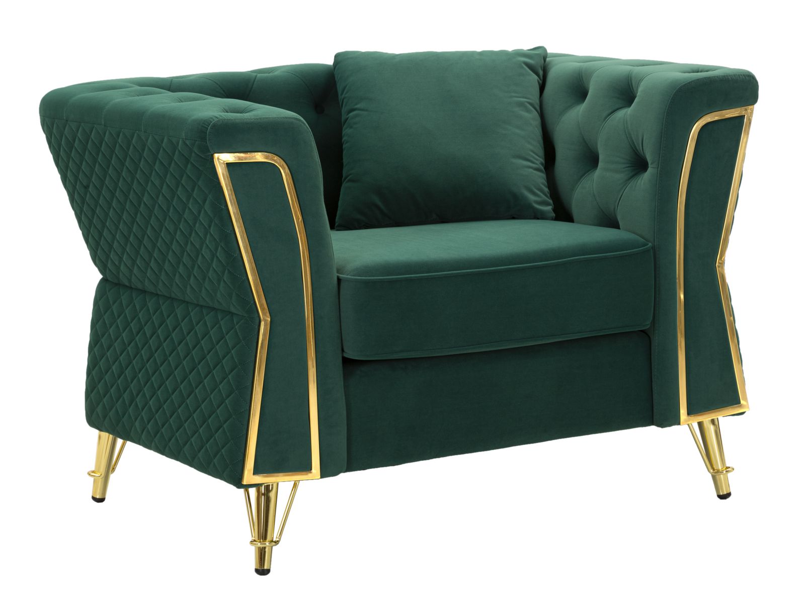 Glam Lænestol   Træ  Okkerfarvet   104x83x76 Cm