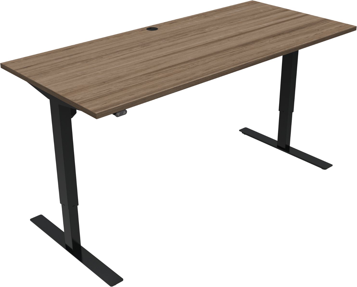 Hæve- Sænkebord Zennord Updown  -bens Firkantet  Mørk Valnød 180x80 Cm Højdejusterbart 68-118 Cm