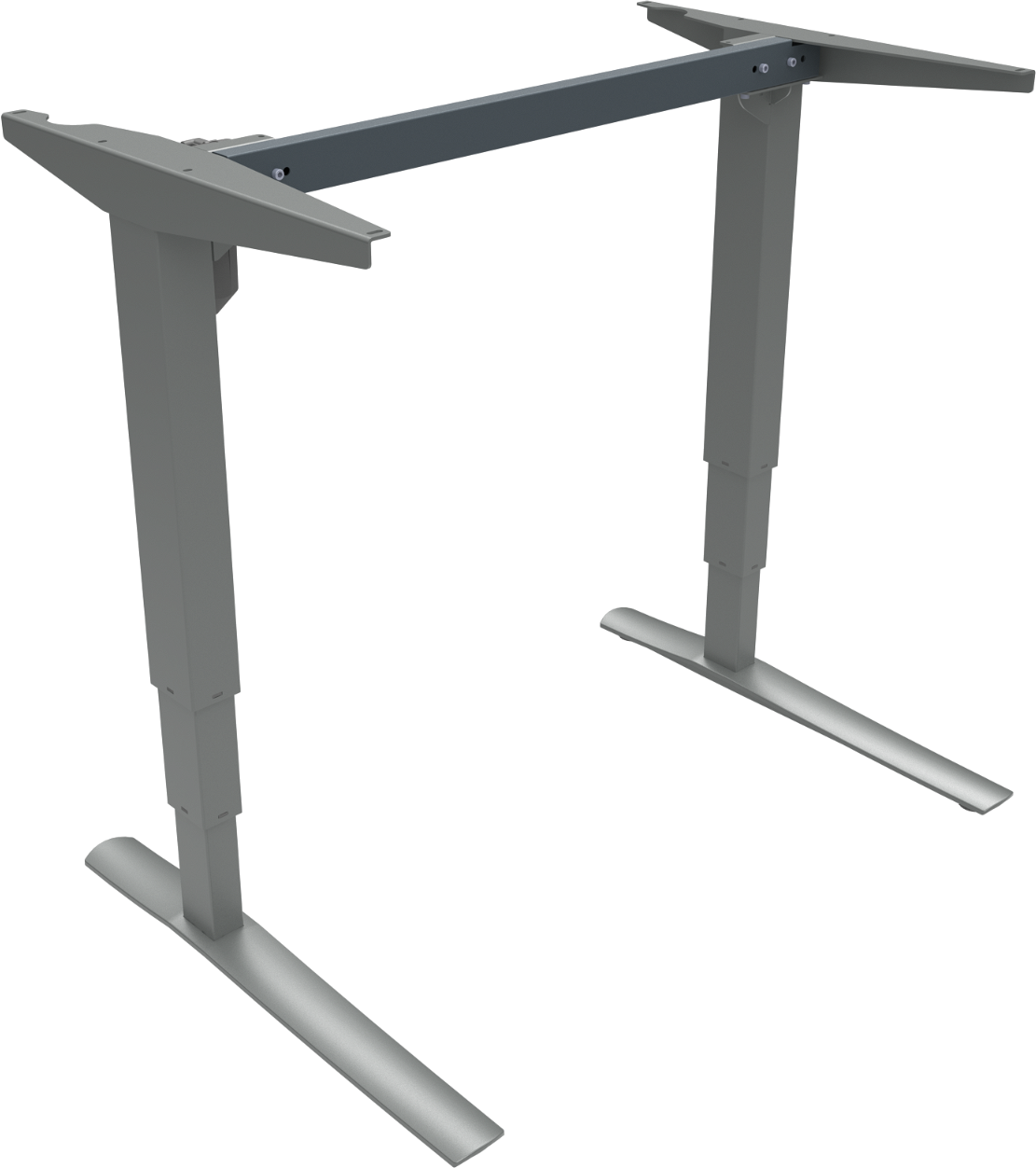Hæve- Sænkebordstel Zennord Rise Rest Sølv Justérbart 65-125 Cm Robust Metal