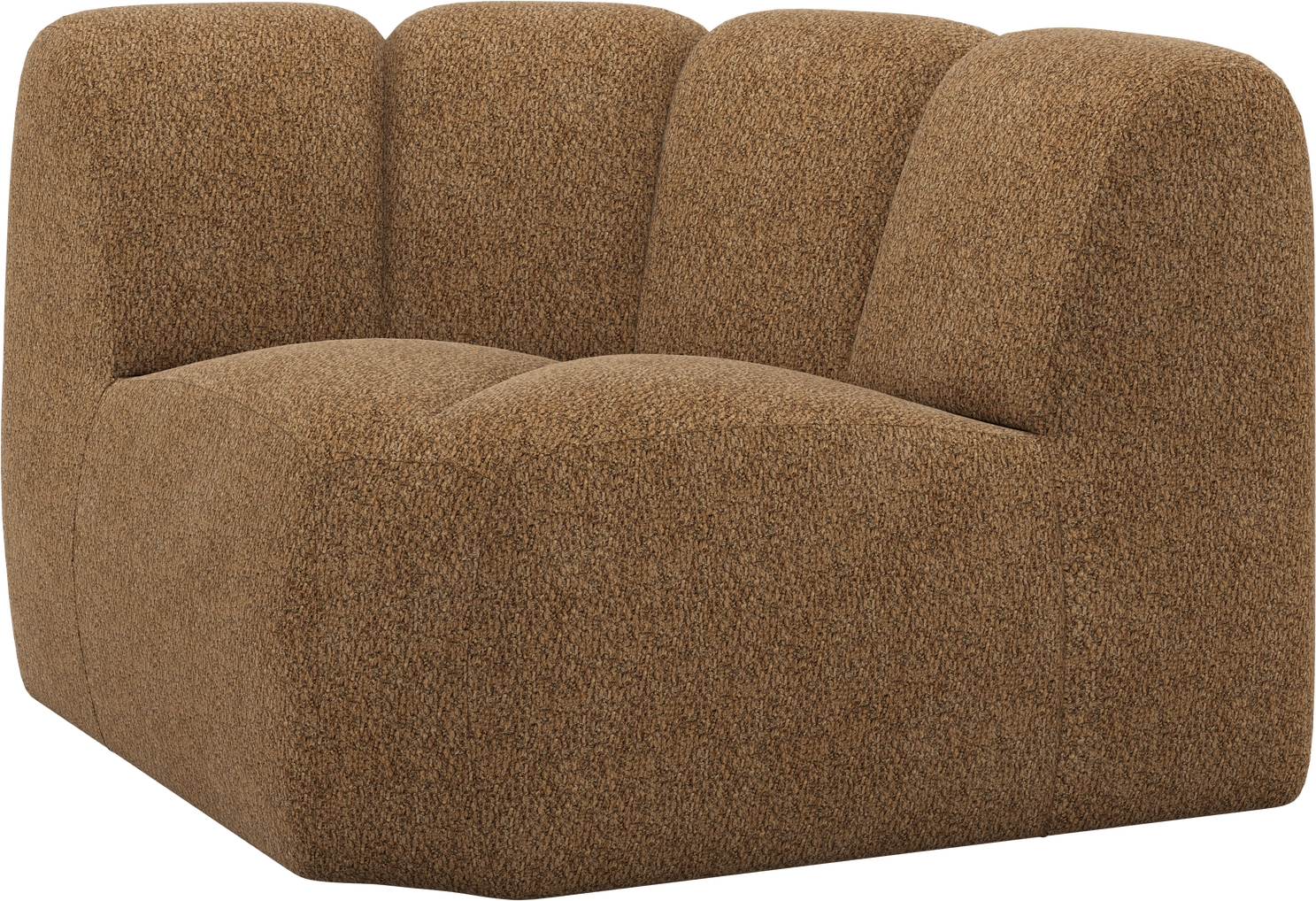 Hjørnemodul Til Modulsofa Woood Mojo  Chenille 100  Polyester  Honninggul  110x110 H74 Cm