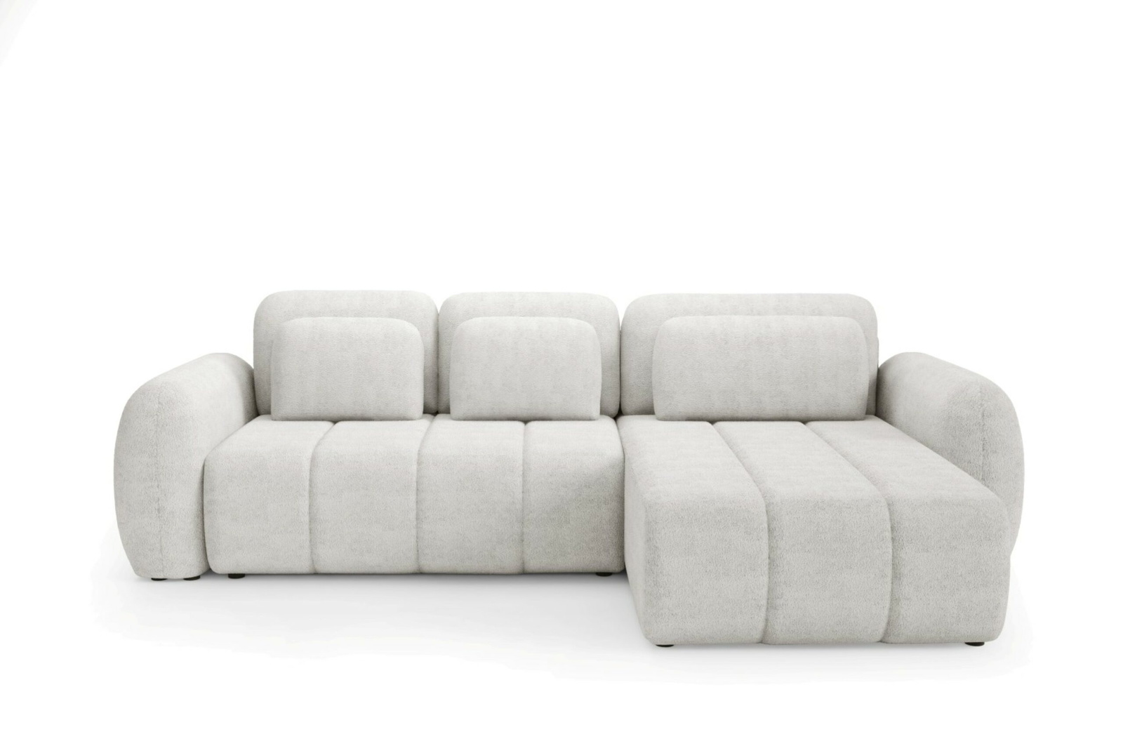 Hjørnesofa Maison Vellé Norvella Loungesofa Quelle 01 Bouclé 100  Polyester Sovesofa 240x140 H95xb304xd190