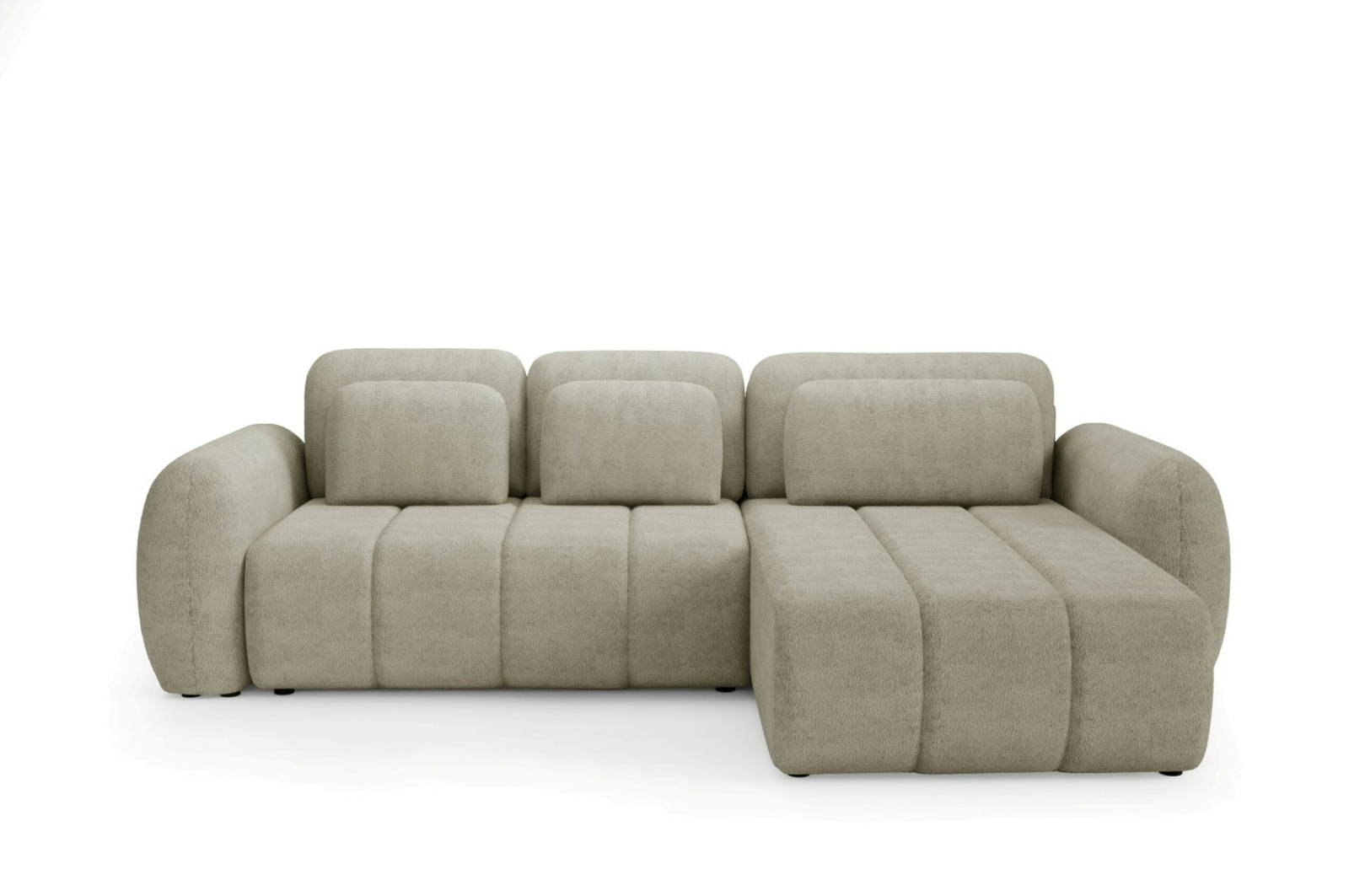Hjørnesofa Maison Vellé Norvella Loungesofa  Quelle 03 Bouclé Stof  304x190 Cm  Sovefunktion 240x140 Cm