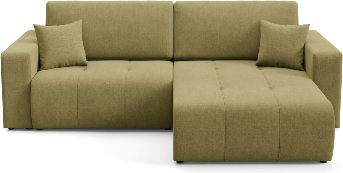 Hjørnesofa Maison Vellé Novento Loungesofa Med Sovefunktion Stof Wind 35 Vendbar Opbevaring Liggeflade 200ã 132 Cm