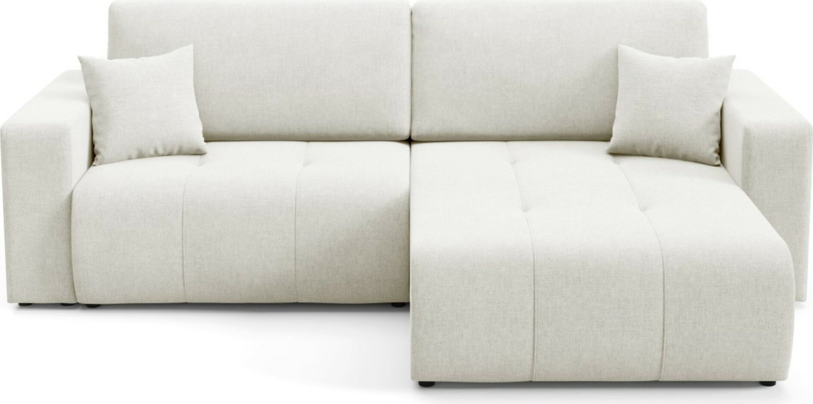 Hjørnesofa Maison Vellé Novento Loungesofa Med Sovefunktion 200x132 Cm  Wind Stof 100  Polyester  Vendbar  Skjult Opbevaring