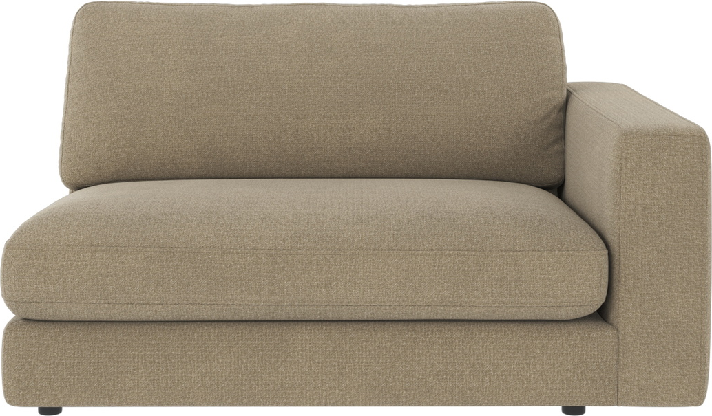 Højre Armlæn Modulsofa Rowico Duncan   Mørk Beige Polyester Rita 109  H78xb129xd103 Cm