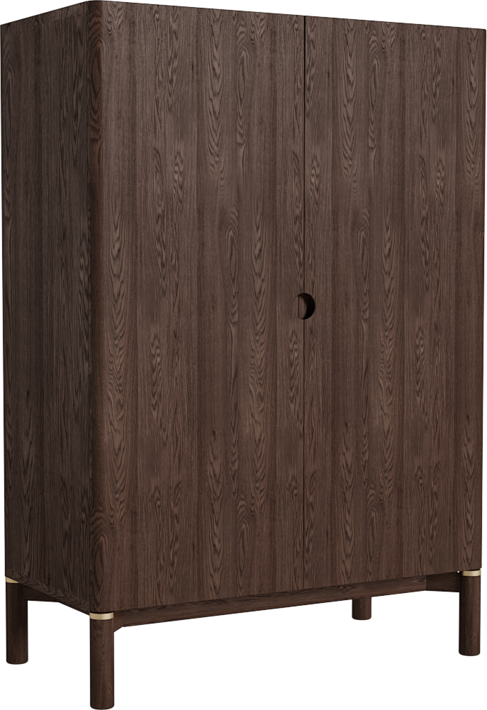 Højskab Nordique Design Arun Espresso   Træ Opbevaringsskab 130x90x45   Cm