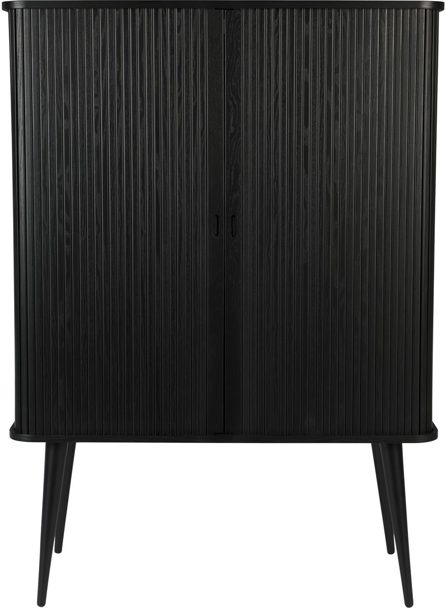 Højskab Opbevaringsskab Barbier Zuiver  Antracit Egetræsfiner  H140xb100xd45 Cm