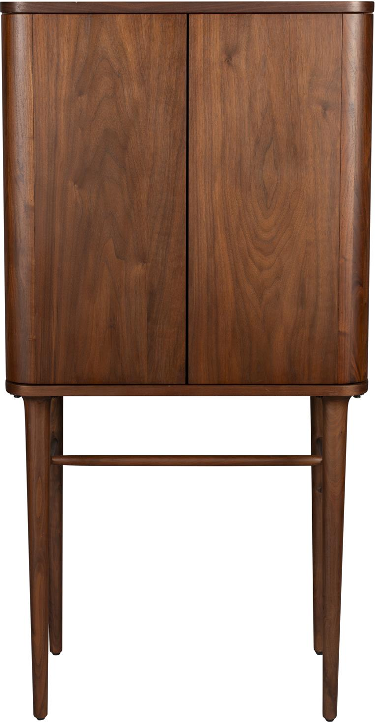 Højskab Opbevaringsskab Dutchbone Morrison Valnøddetræsfiner Kaffe H125ã B62ã D45 Cm