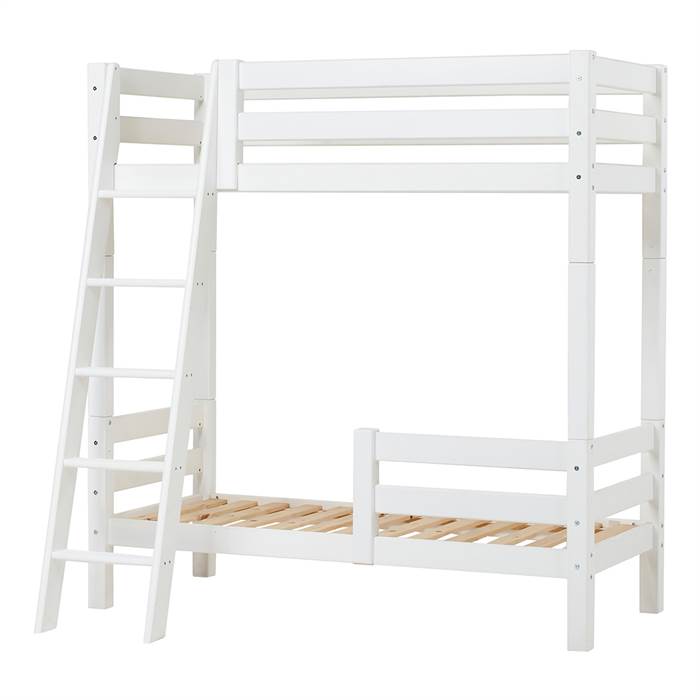 Hoppekids Eco Luxury Høj Køjeseng Med Skrå Stige Og Sengehest 70   160 Cm