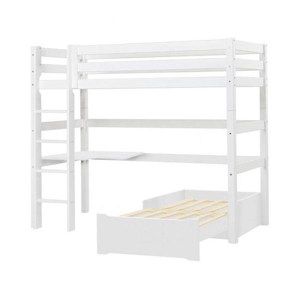Hoppekids Eco Luxury Højseng Med Hjørnebord Og Lounge Modul 90x200 Cm