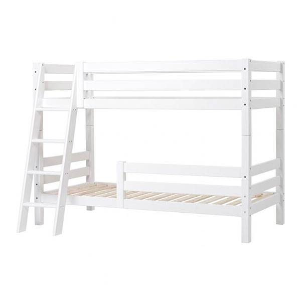 Hoppekids Eco Luxury Køjeseng Med Sengehest Og Skrå Stige 90x200 Cm