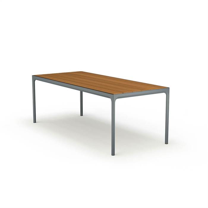 Houe Four Havebord 210x90 Cm Bambus Dark Grey  : Erling Christensen Møbler