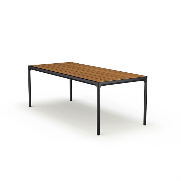Houe Four Havebord 210x90 Cm Bambus Black  : Erling Christensen Møbler