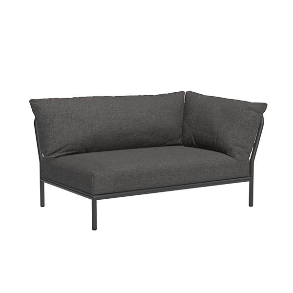 Houe Level   Hjørnemodul Højrevendt Dark Grey Basic  : Erling Christensen Møbler