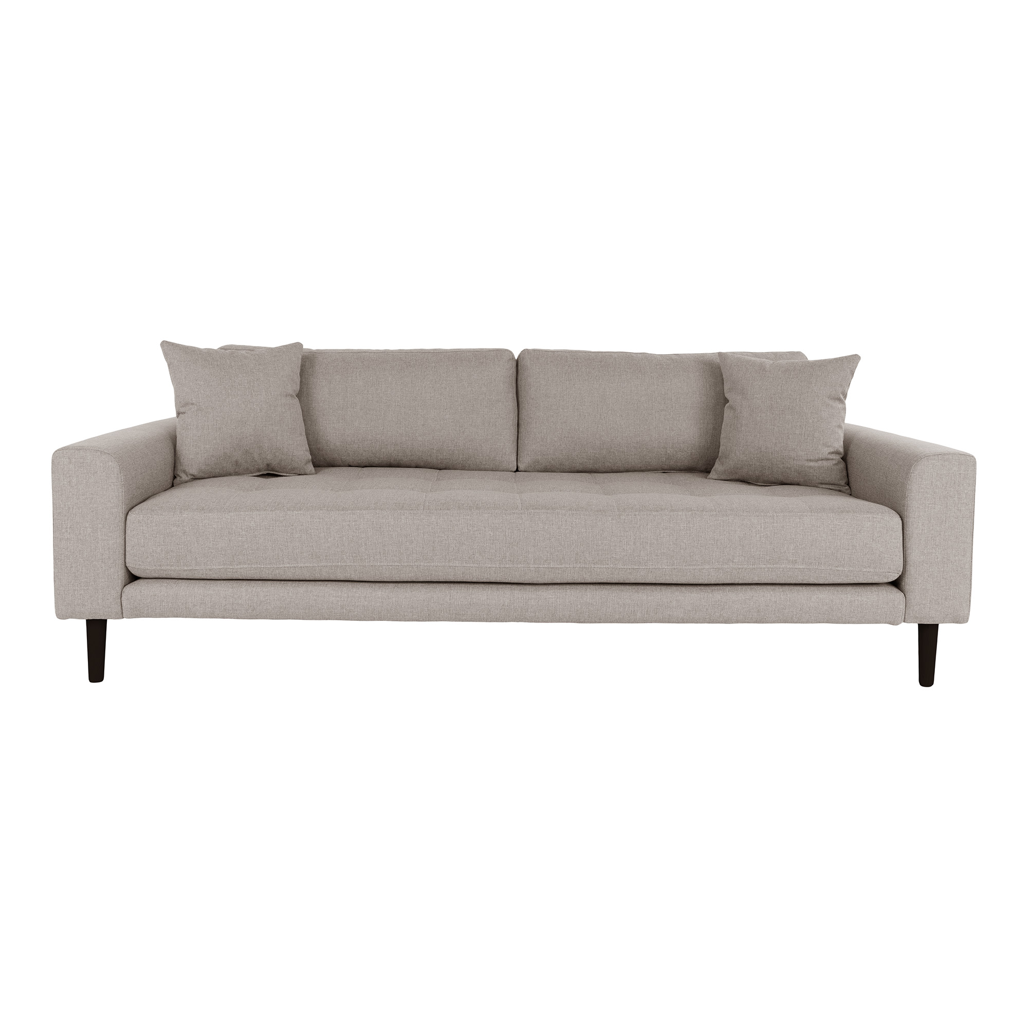 House Nordic Lido   Pers  Sofa       Puder Stone Polyester Og Sort Træ