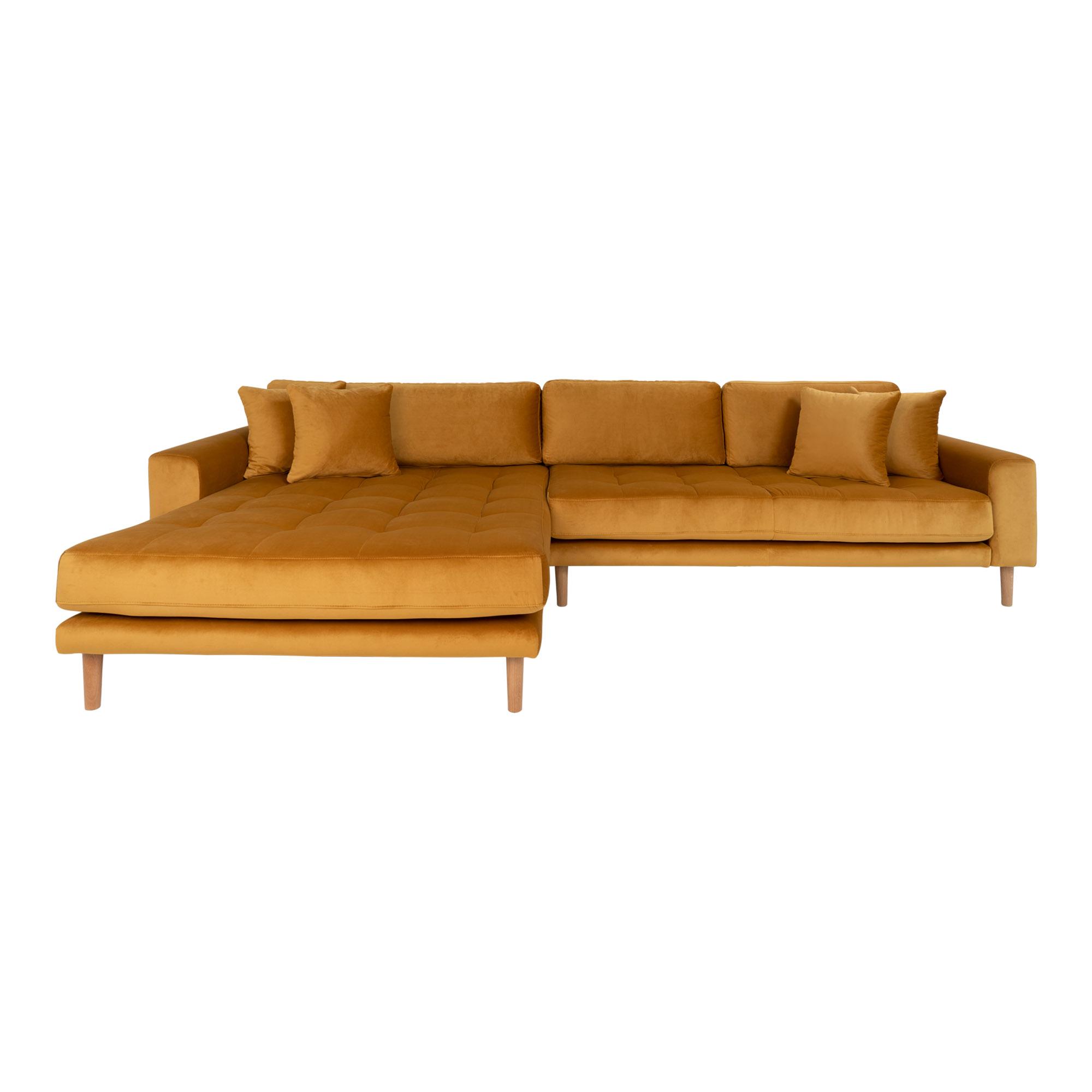 House Nordic Lido Sofa     Venstrevendt Chaiselong Sennepsgul Velour