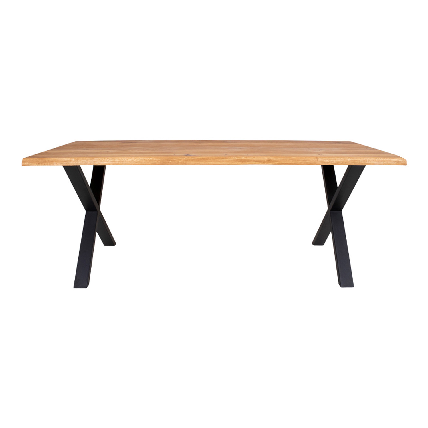 House Nordic Rektangulær Toulon Spisebord Natur Egetræ Og Metal  200x95