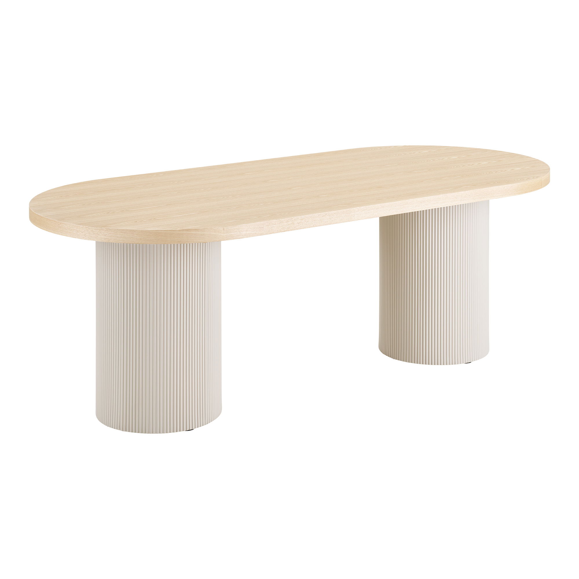 House Nordic Solva Spisebord  Oval Natur Askefiner Og Sand Mdf  100x220