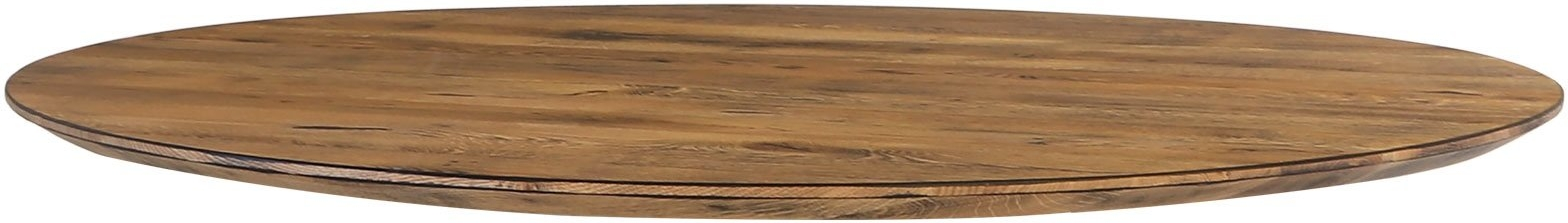 House Of Sander Boston Rund Bordplade   Egetræ Vintage ø128     Cm