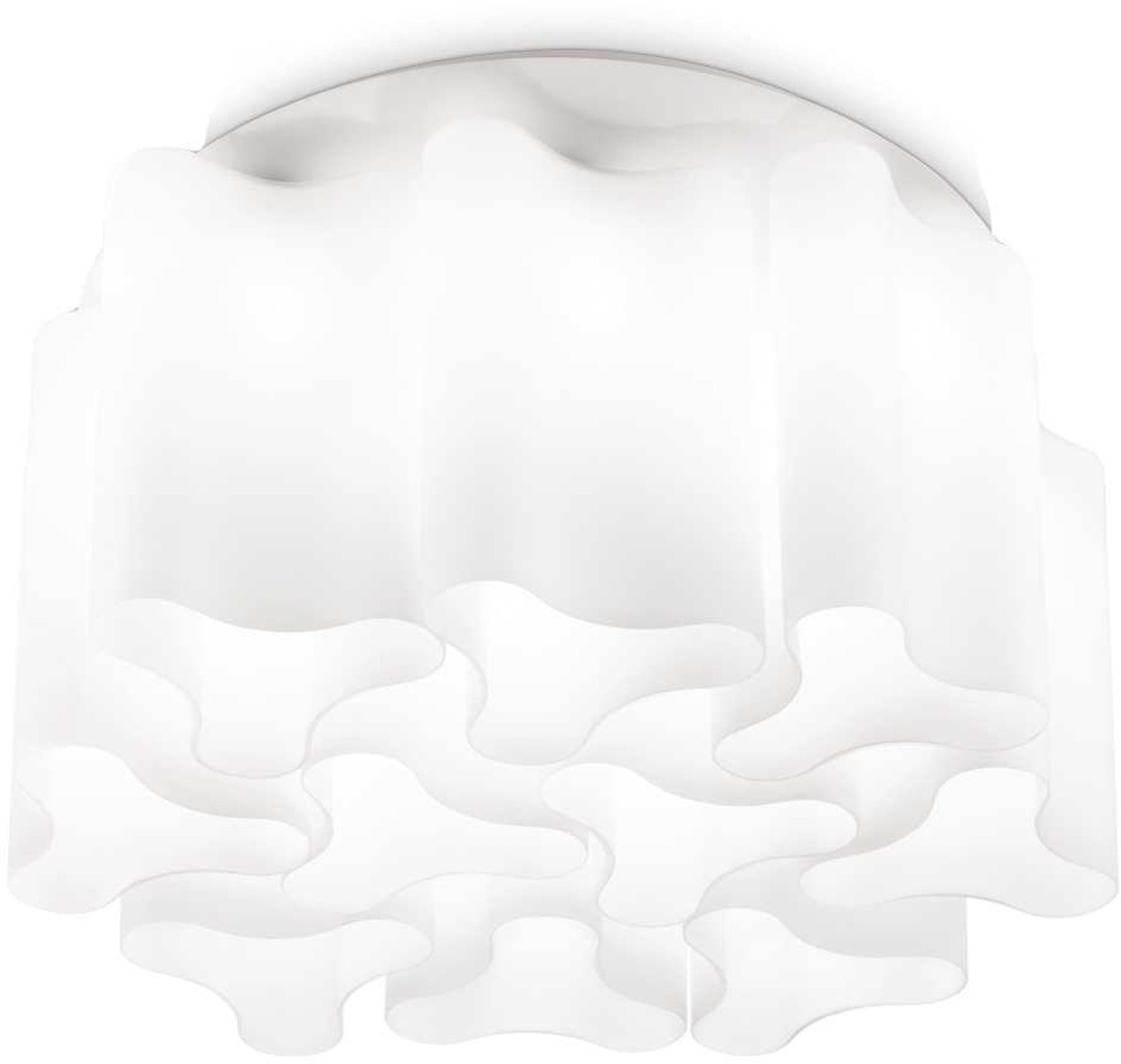 Ideal Lux Compo Loftslampe ø73 5x35 Cm Hvid Metal Glas 10xe27