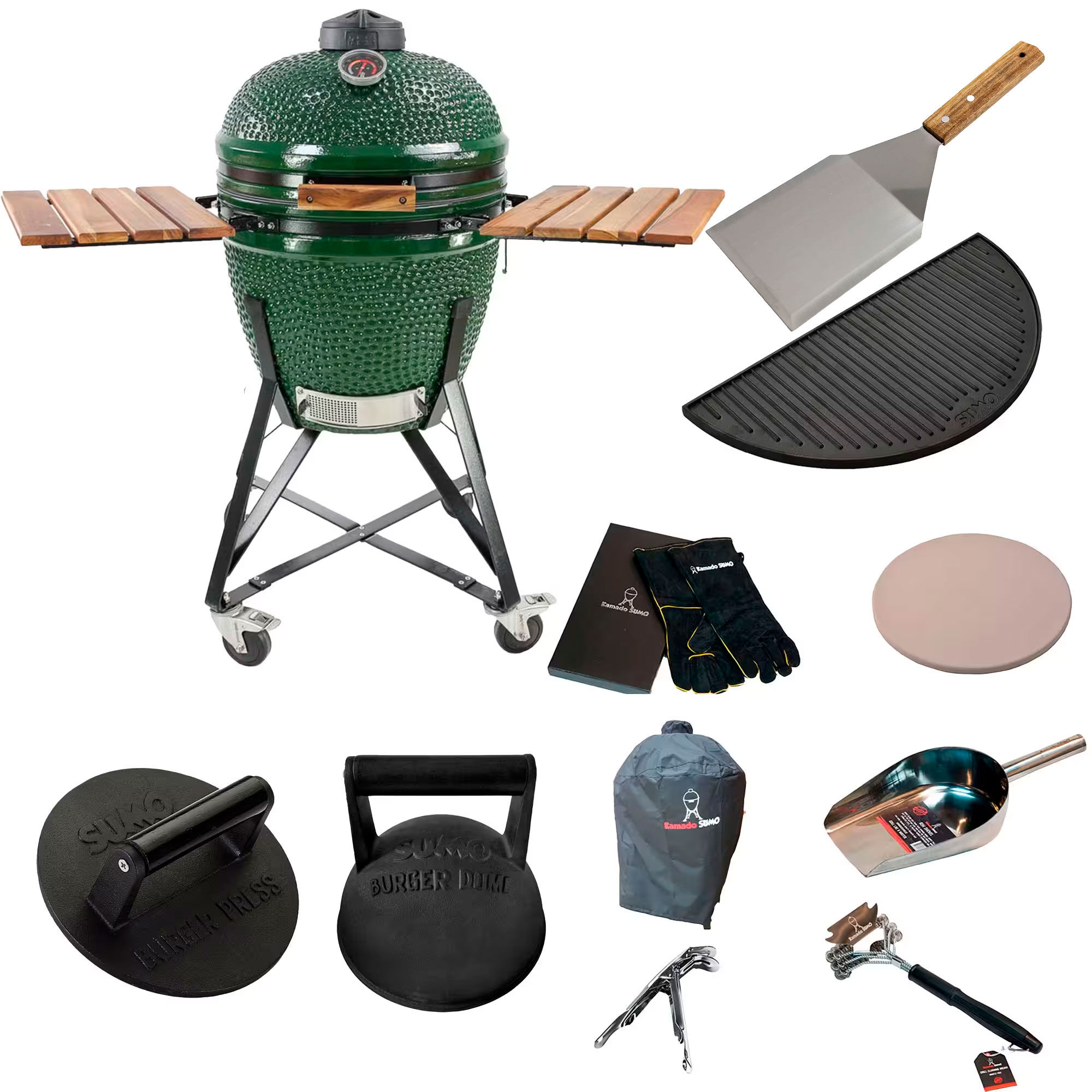Kamado Sumo Midi Grøn    Smashpakke