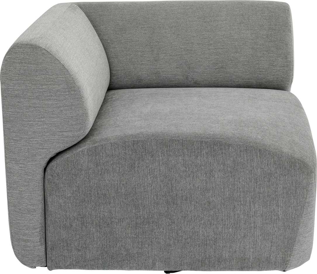 Kare Design Lucca Corner Elements Grey Modul  86 Cm Grå Stof Og Pvc