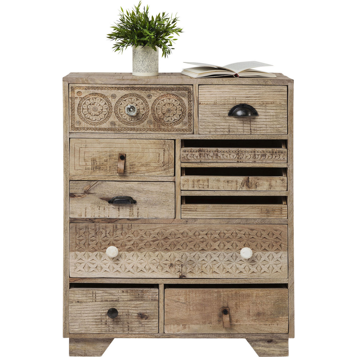Kare Design Puro Kommode Mangotræ Og Mdf     10 Skuffer