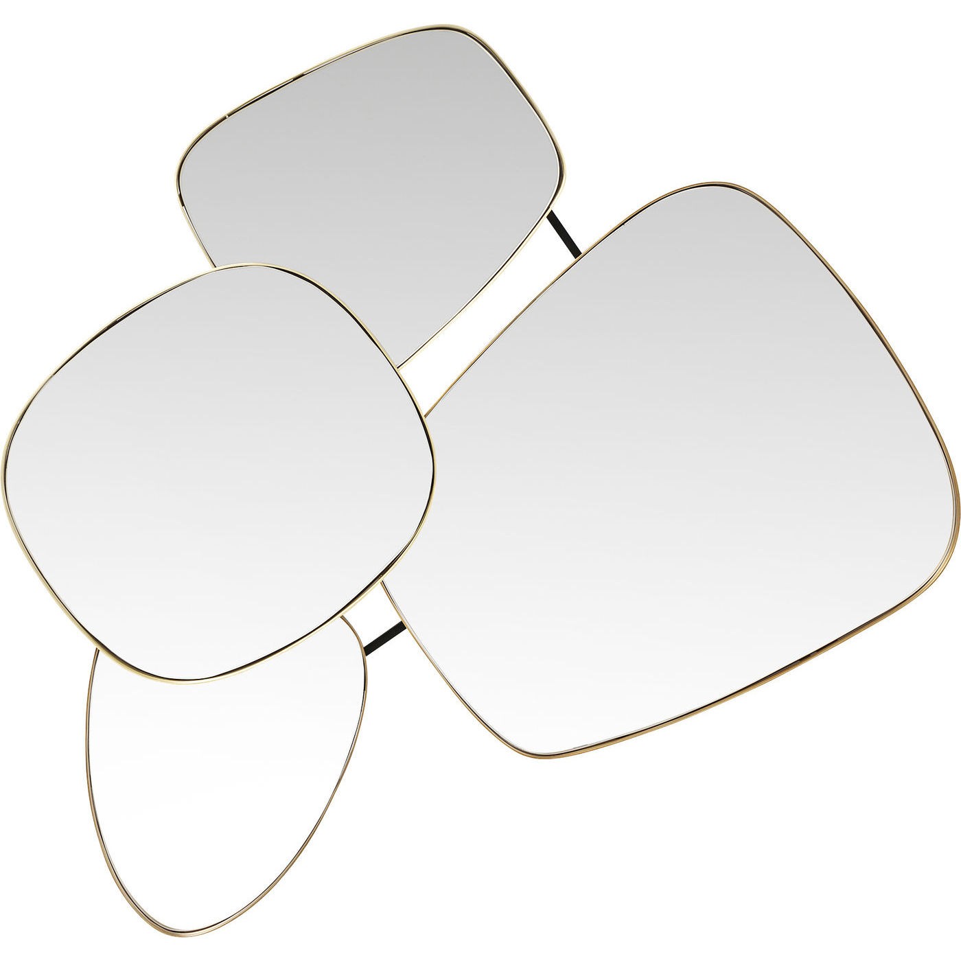 Kare Design Shapes Spejl Spejlglas Og Stål  Asymmetrisk  130x105