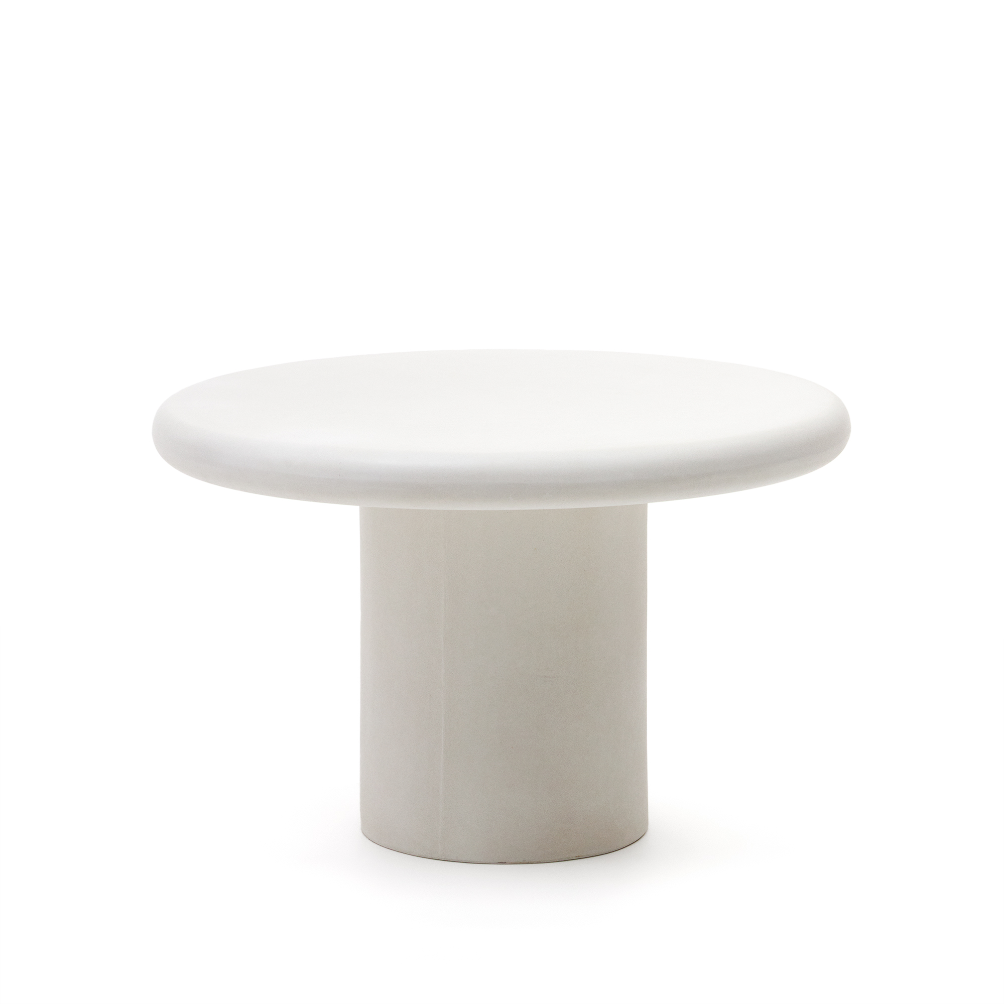 Kave Home Addaia Havebord  Rund Hvid Cement  ø120