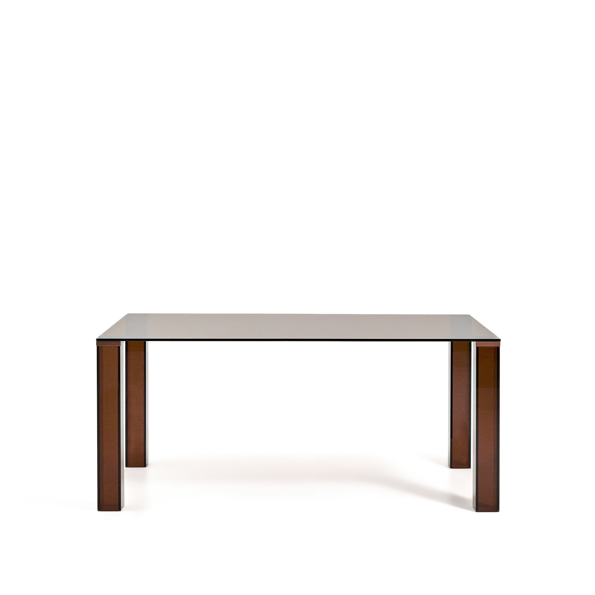 Kave Home Adularia Spisebord  Rektangulær Brun Hærdet Glas  160x90