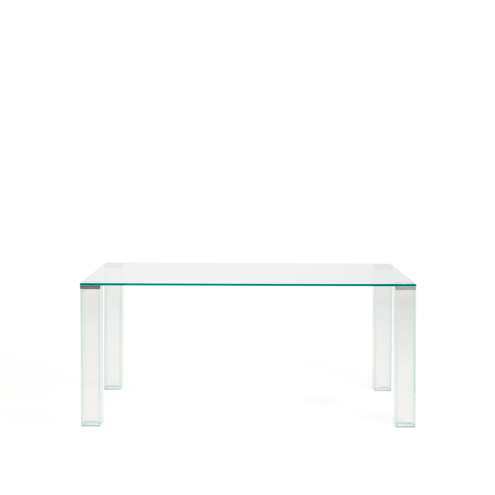 Kave Home Adularia Spisebord  Rektangulær Klar Hærdet Glas  160x90