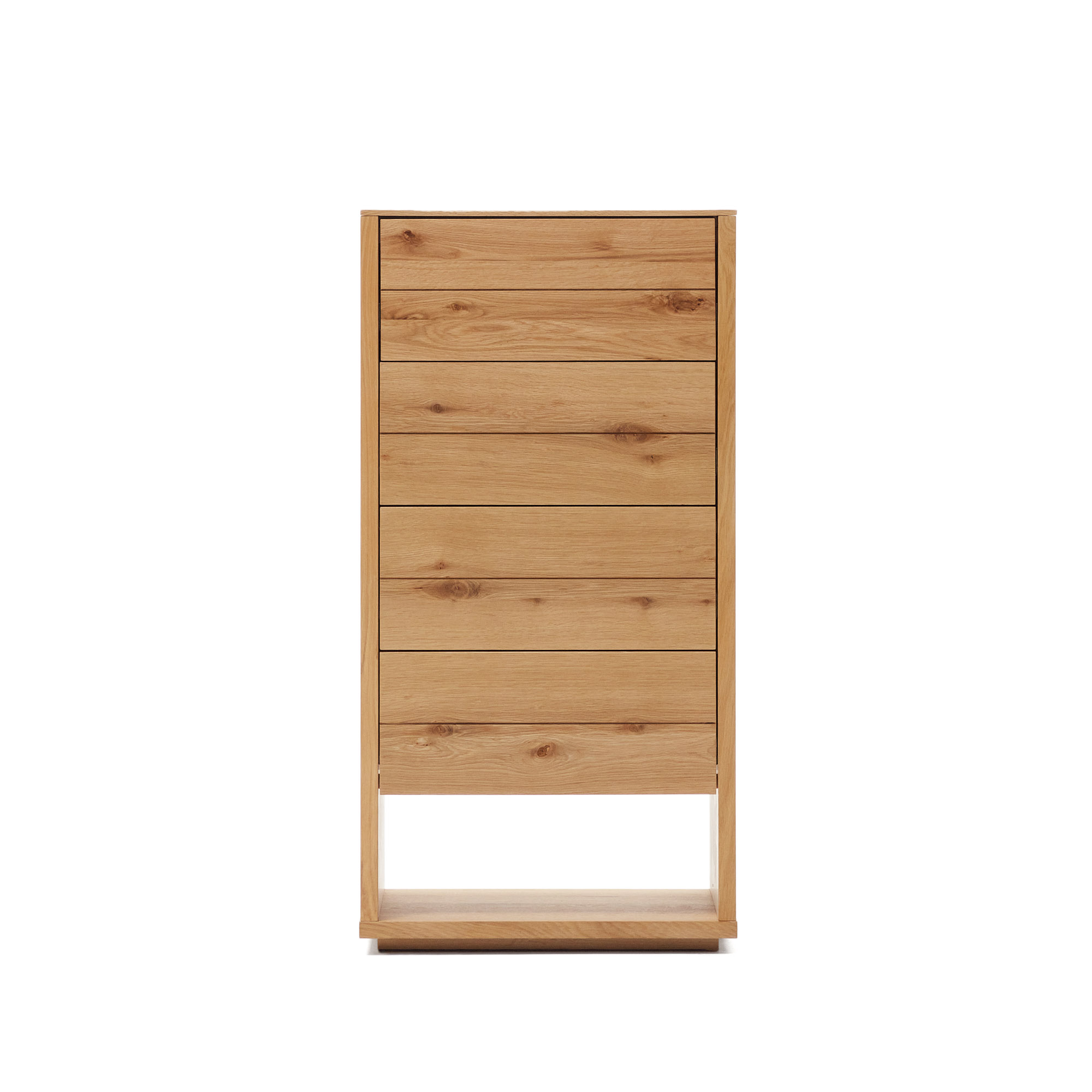 Kave Home Alguema Kommode       Skuffer Natur Egetræsfinér  60x120