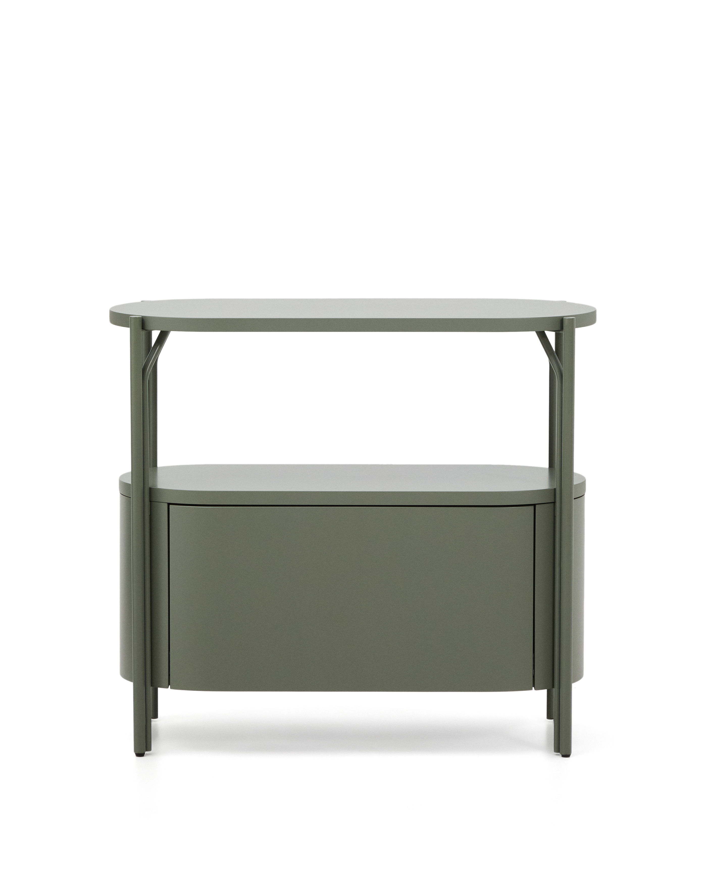 Kave Home Arely Badeværelsesvaskeskab       Skuffe Grøn Mdf Og Stål  90x40