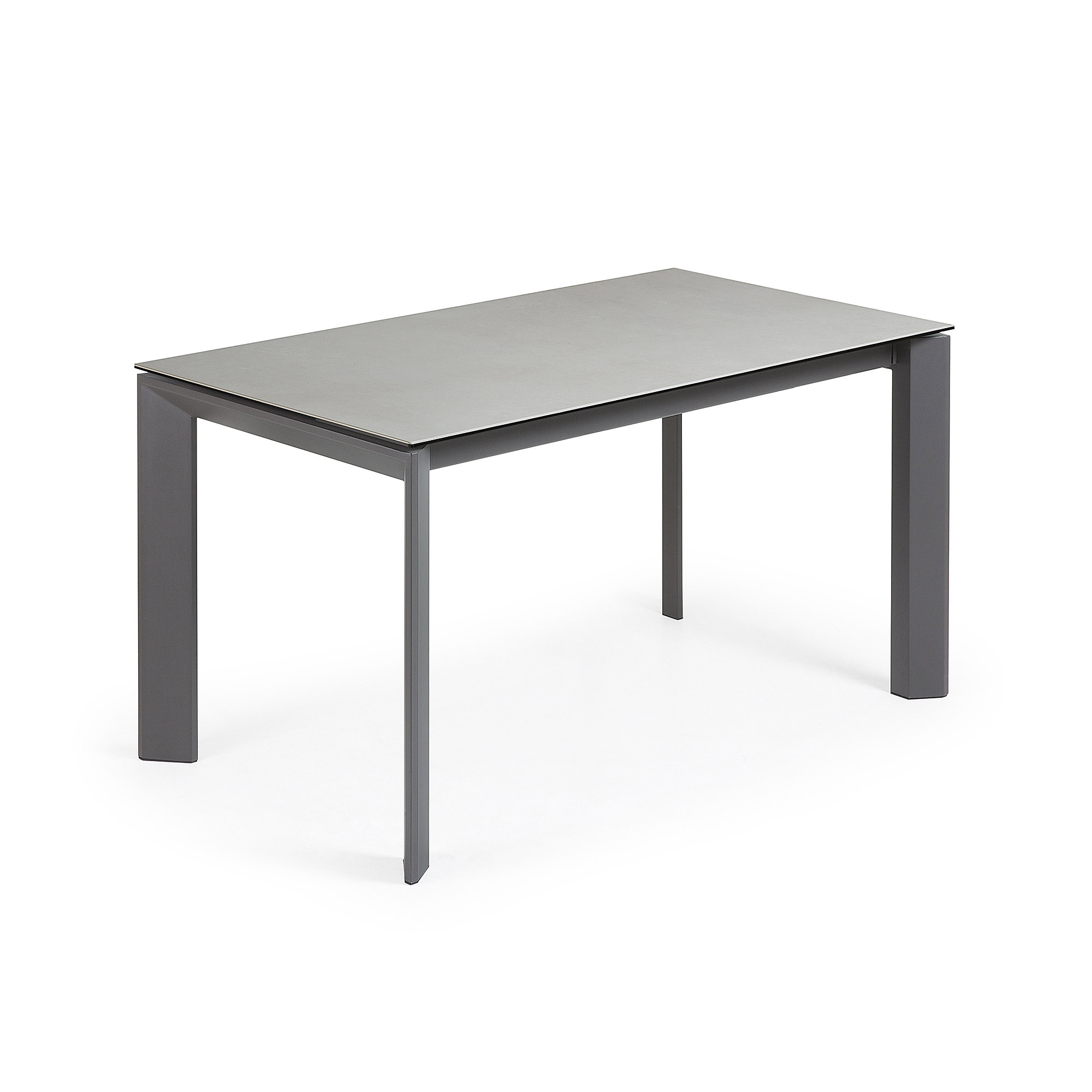 Kave Home Axis Spisebord     Butterflybordplade Hydra Lead Porcelæn Antracitgrå Stål  140 200