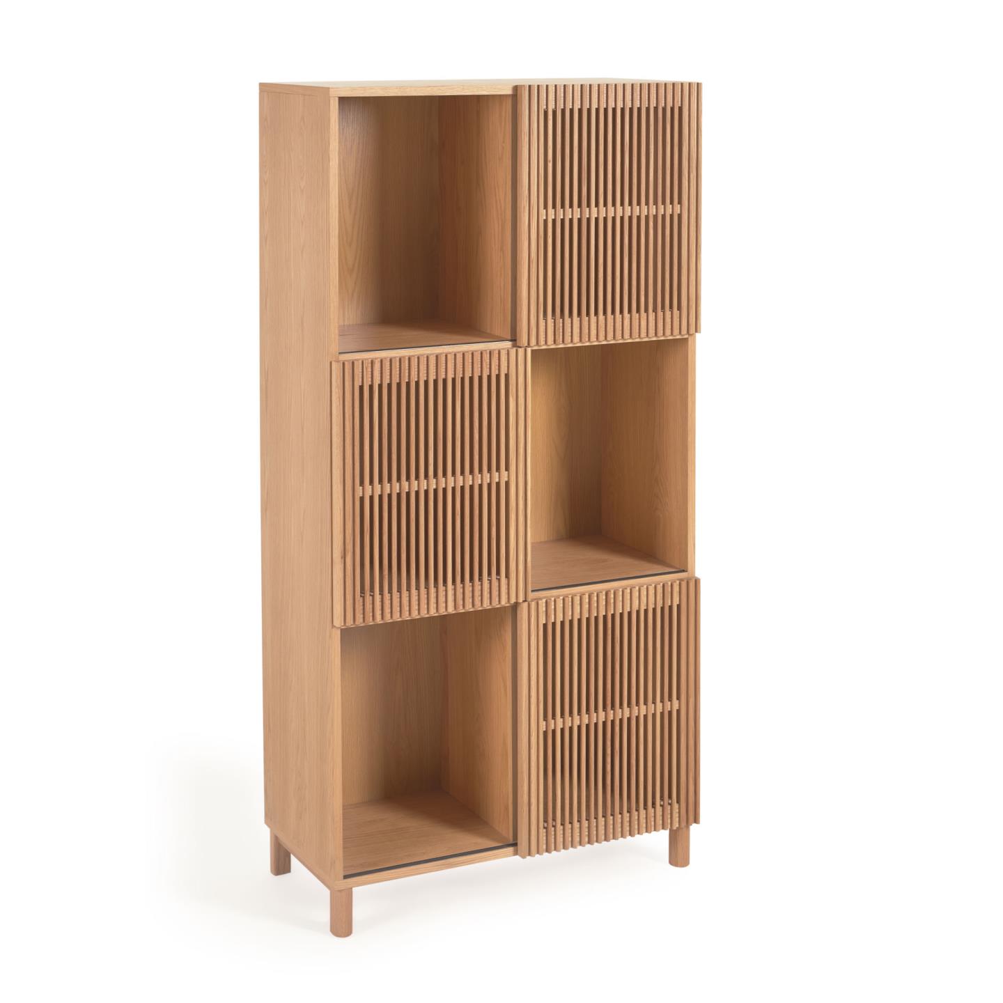 Kave Home Beyla Reol       Låger- Natur Egefinér Og Egetræ  :170cm X42 5cm   84 5cm