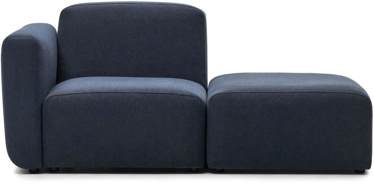 Kave Home Byg-selv Modulsofa Neom  -personers Blå Interlock-stof