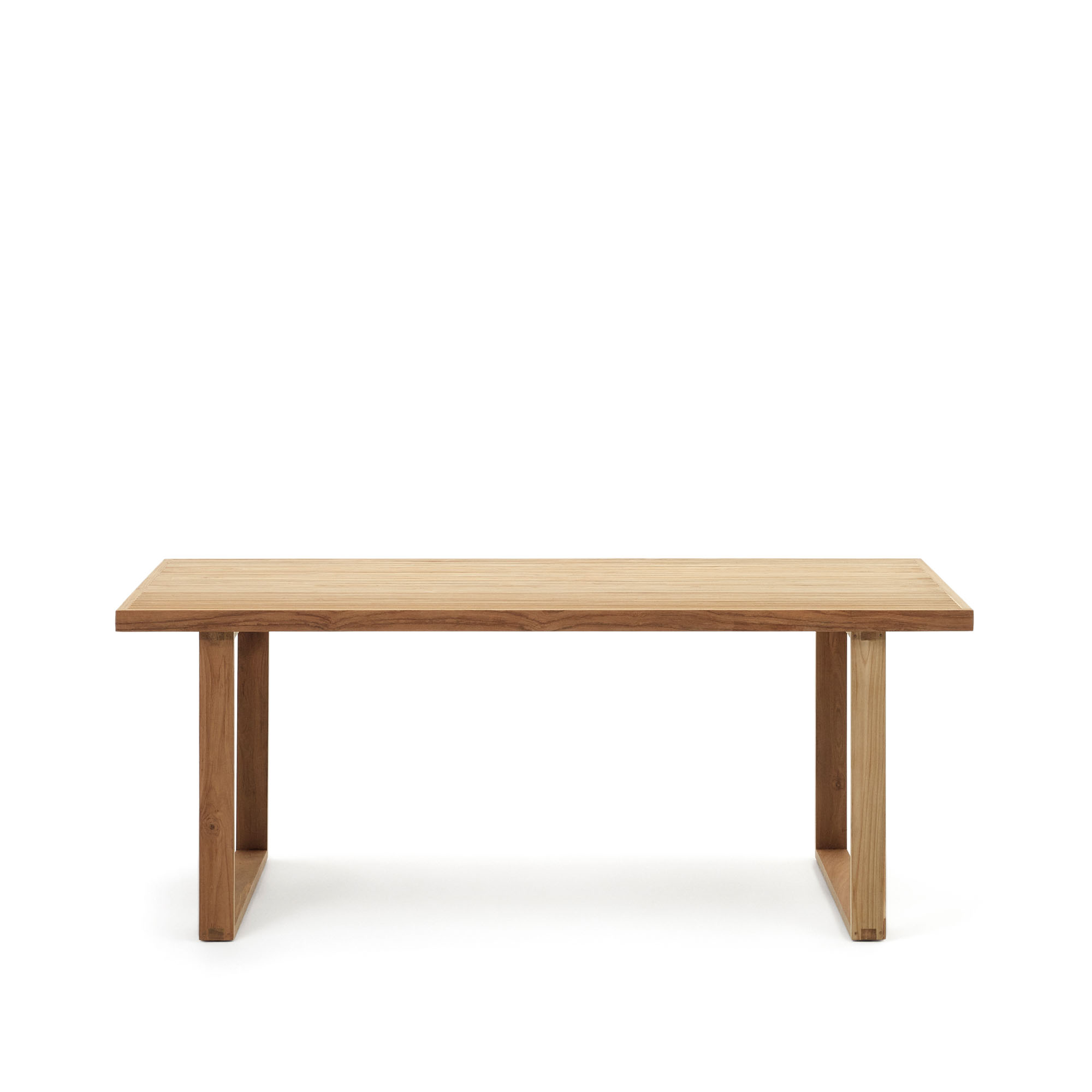 Kave Home Canadell Havebord  Rektangulær Natur Genbrugs Teaktræ  180x90