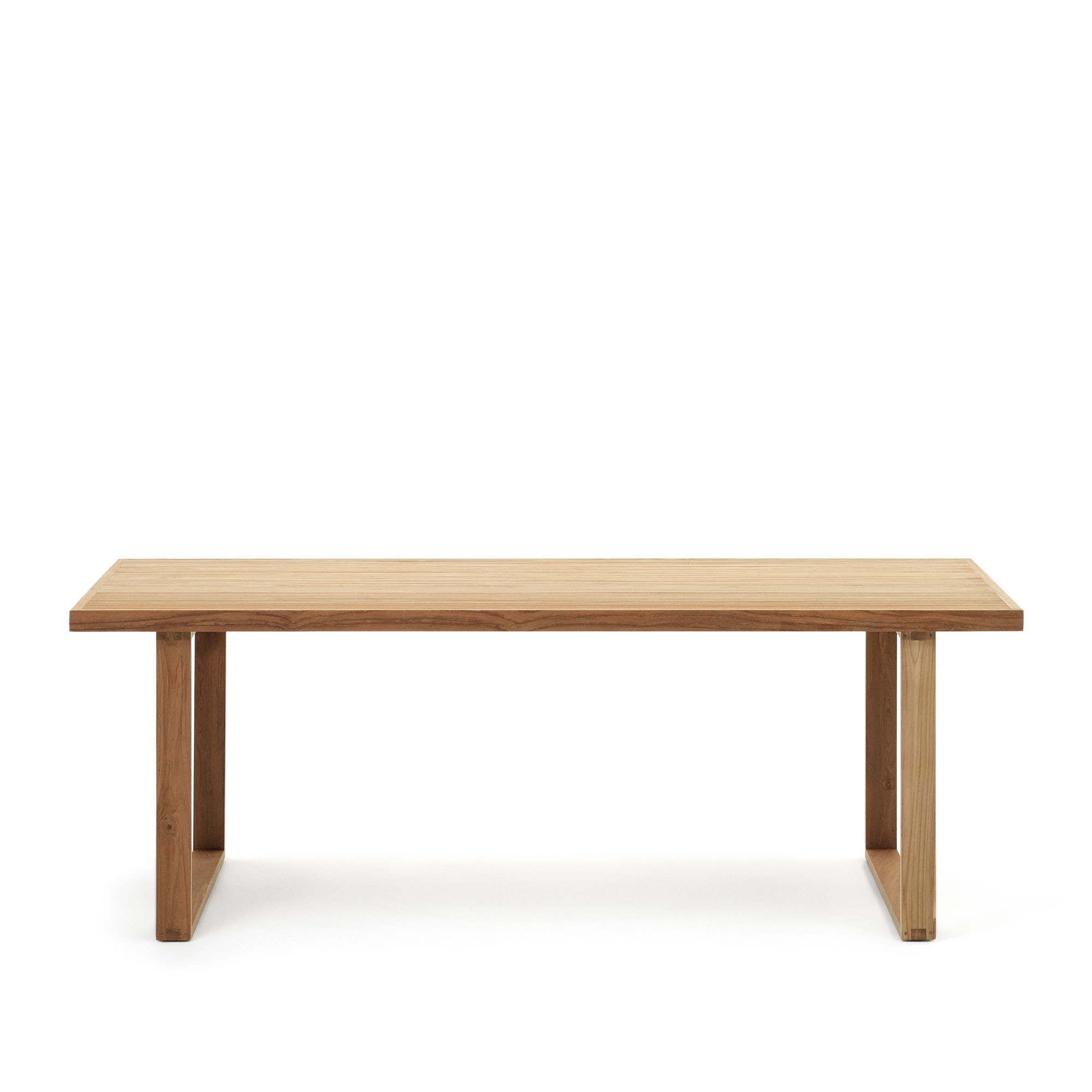 Kave Home Canadell Havebord  Rektangulær Natur Genbrugs Teaktræ  220x100