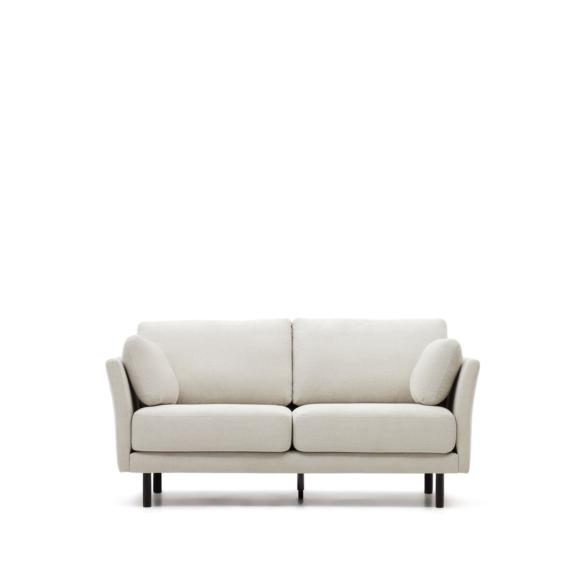 Kave Home Gilma   Pers  Sofa Perlemor Chenille Og Sort Træ
