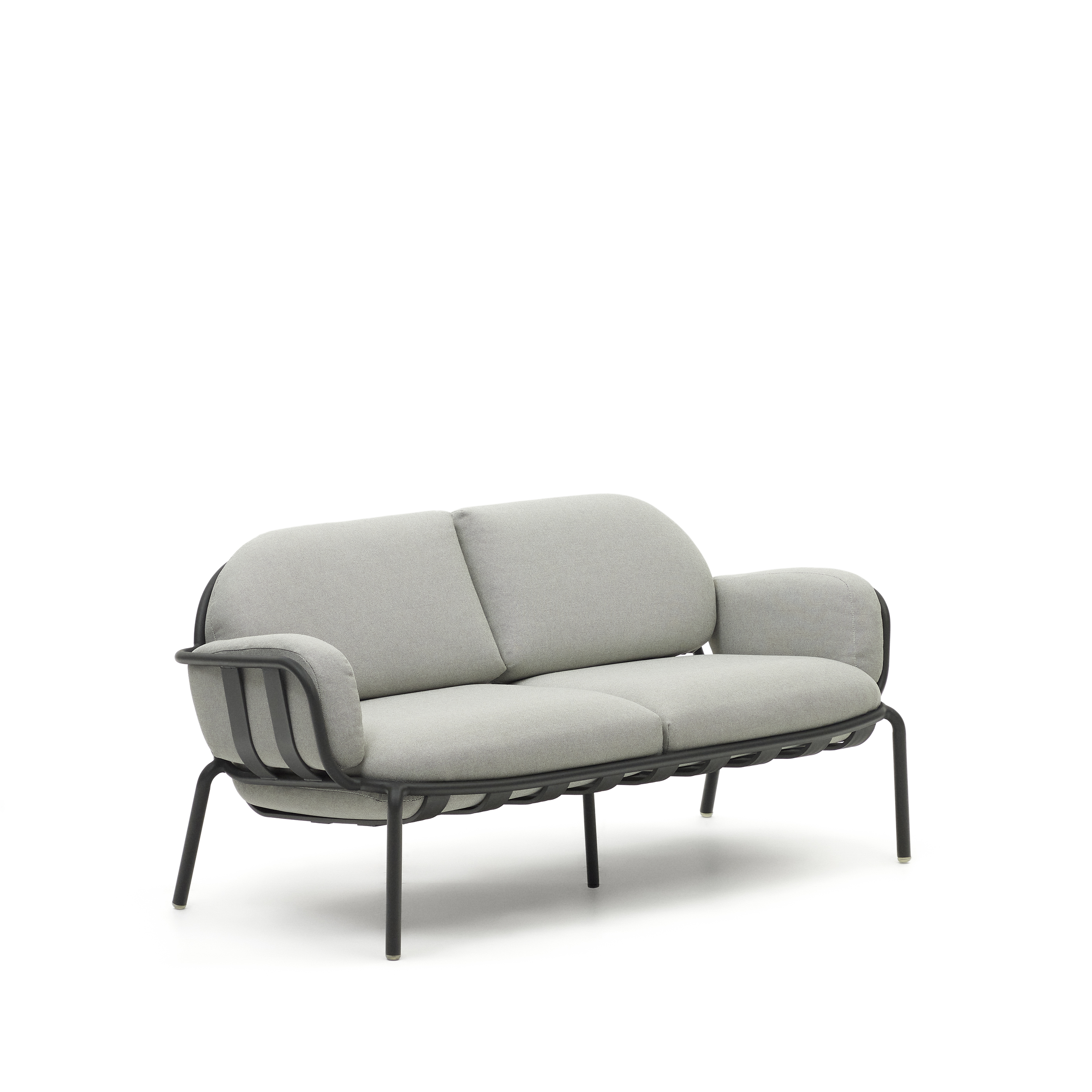Kave Home Joncols   Pers  Havesofa     Grå Hynder Grå Aluminium