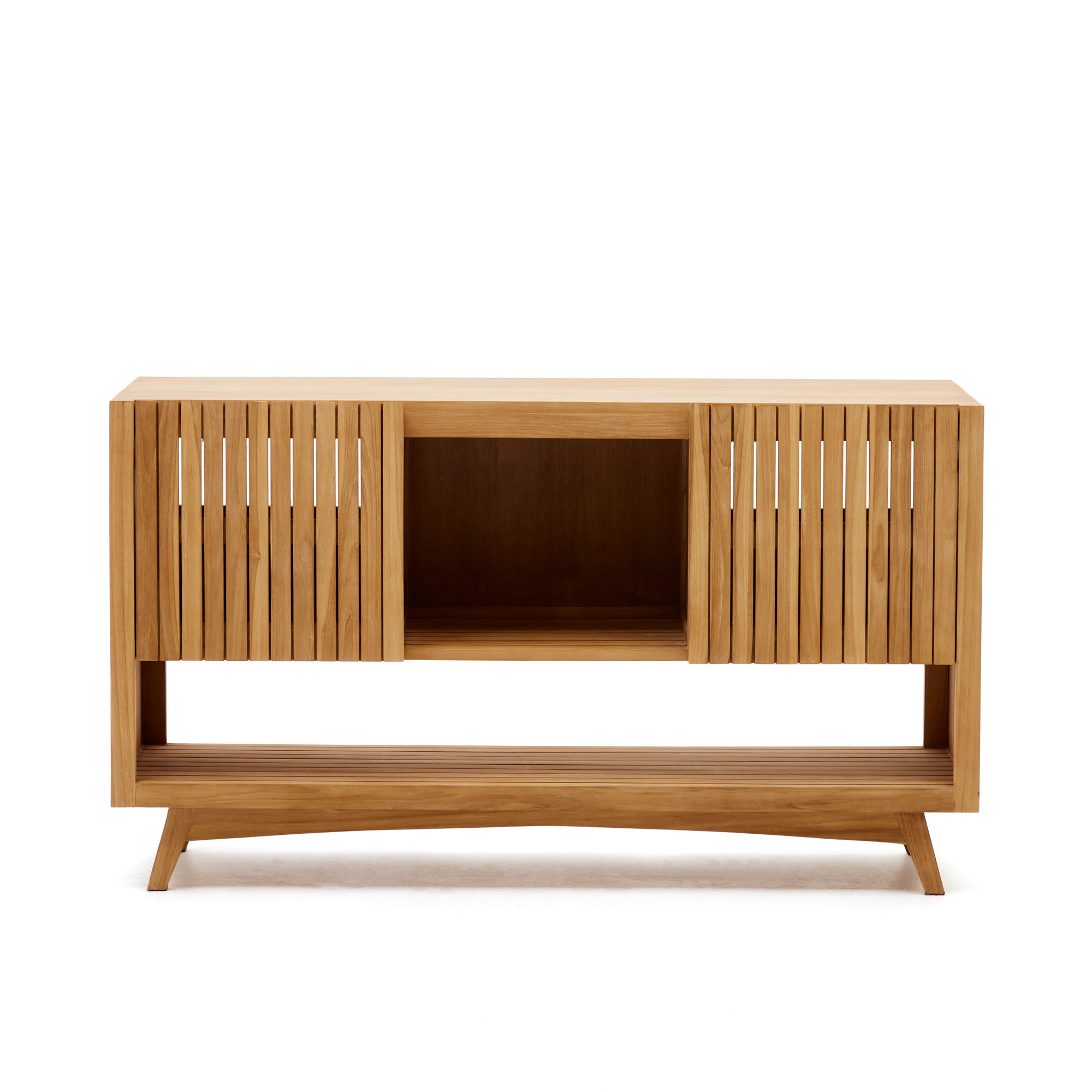 Kave Home Kuveni Badeværelsesskab Natur Teaktræ  140x50