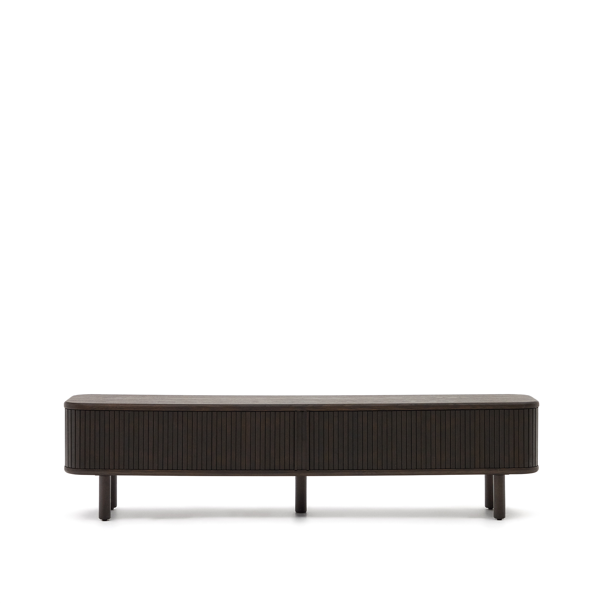 Kave Home Mailen Tv-bord       Låger Mørk Askefinér  200x40