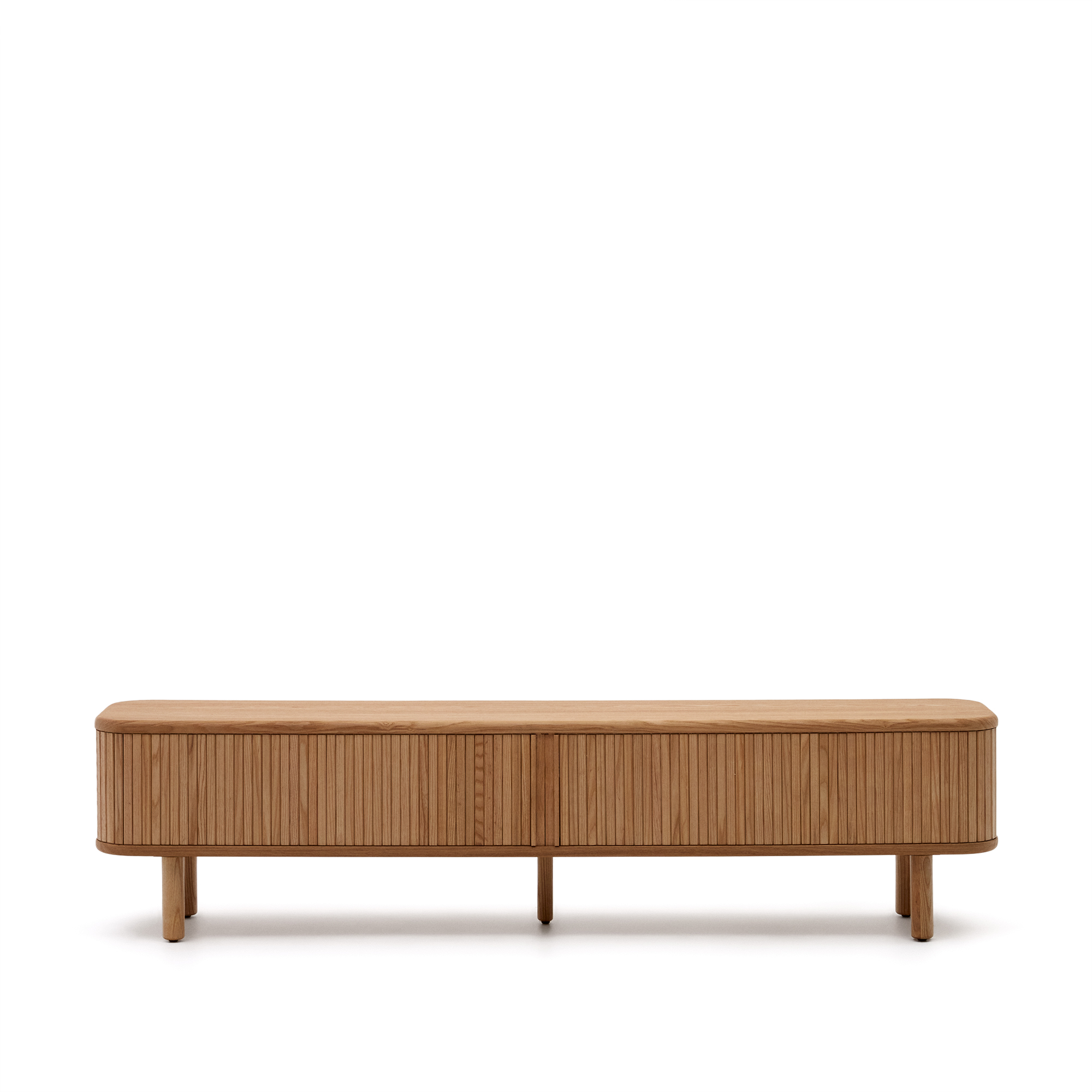 Kave Home Mailen Tv-bord       Låger Natur Askefinér  200x40