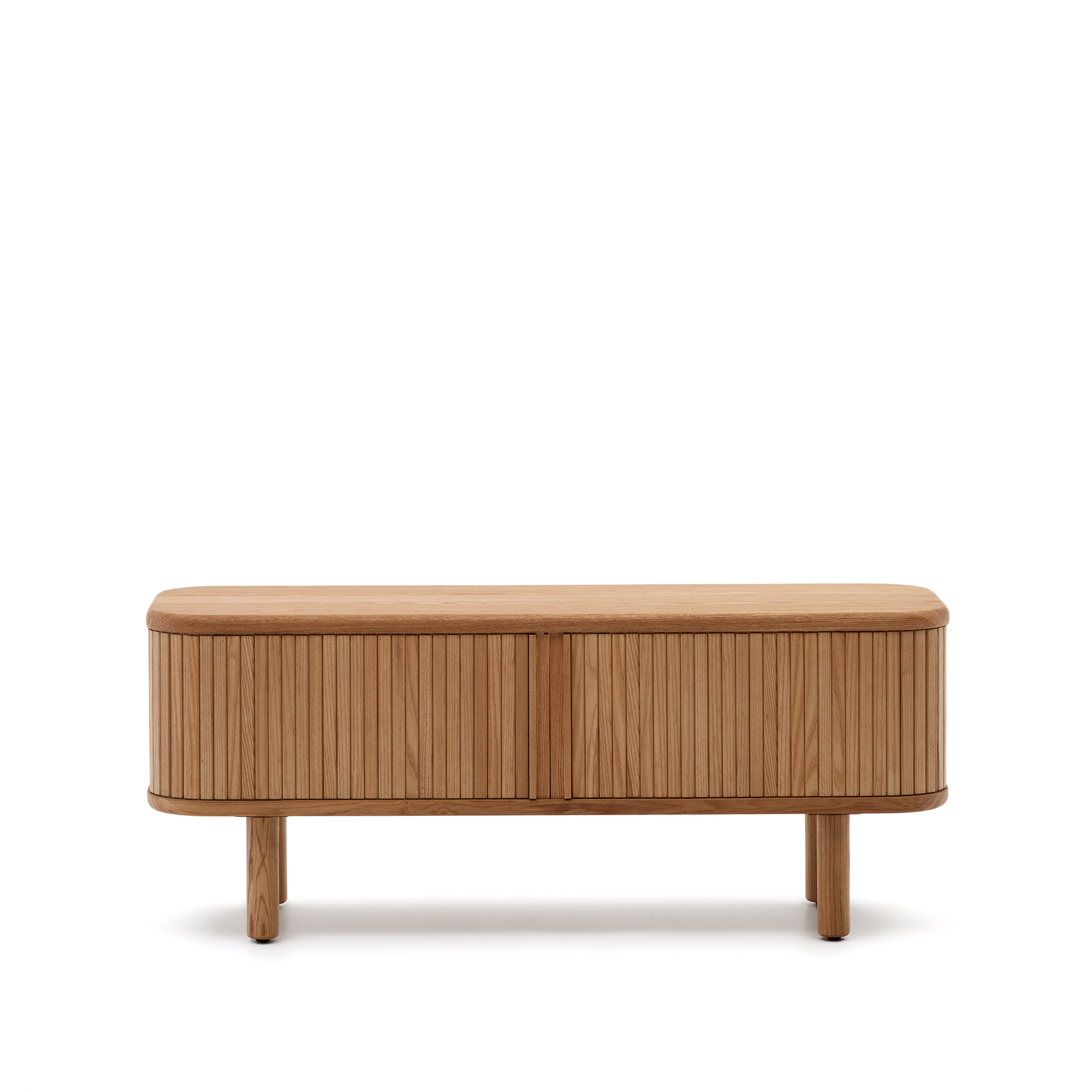 Kave Home Mailen Tv-bord       Låger Natur Askefinér  120x40